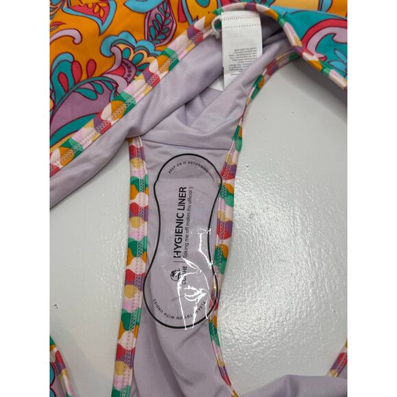 CUTE 🌸 Cupshe Retro Floral Strappy Bikini Set – Size Large - NEW - Picture 11 of 12